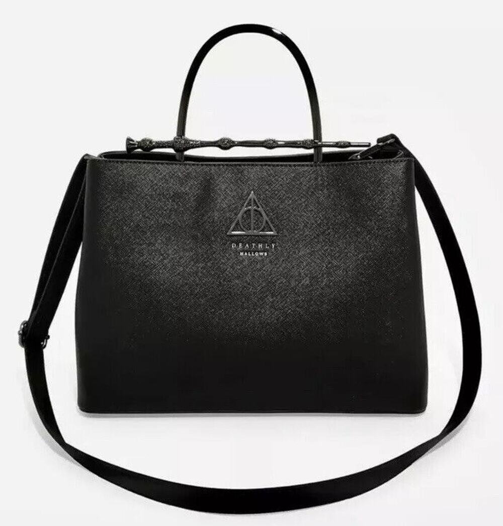 Loungefly Harry Potter Deathly Hallows Elder Wand Crossbody Bag Purse All Black